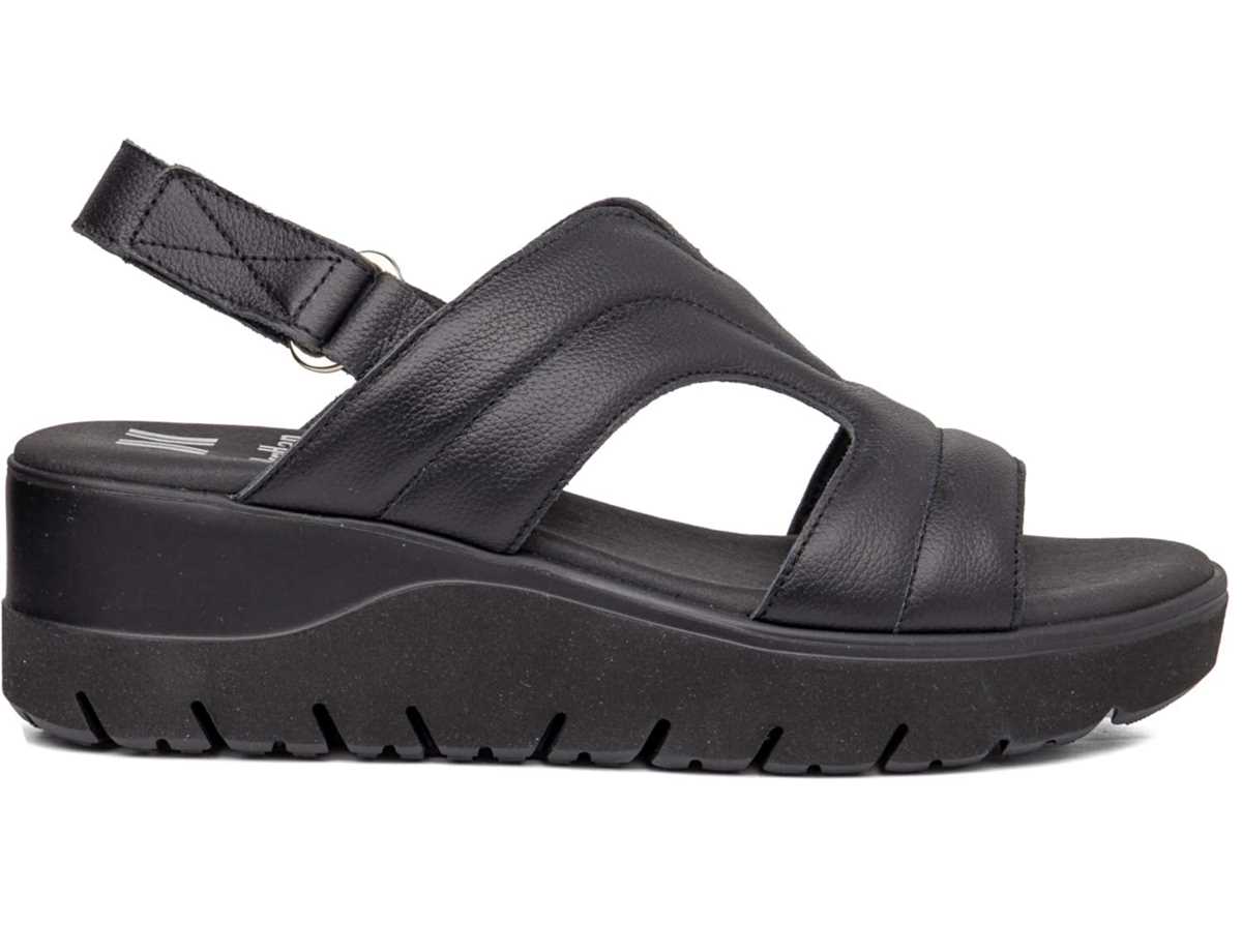 Callaghan 26516 Uwanja Sandalen Plateauzool Dames Zwart | HMI7279HC