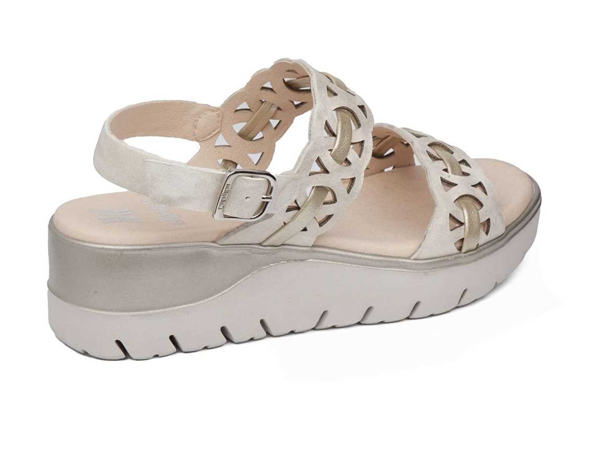Callaghan 26517 Uwanja Sleehak Sandalen Dames Beige Goud | IQX3853UY