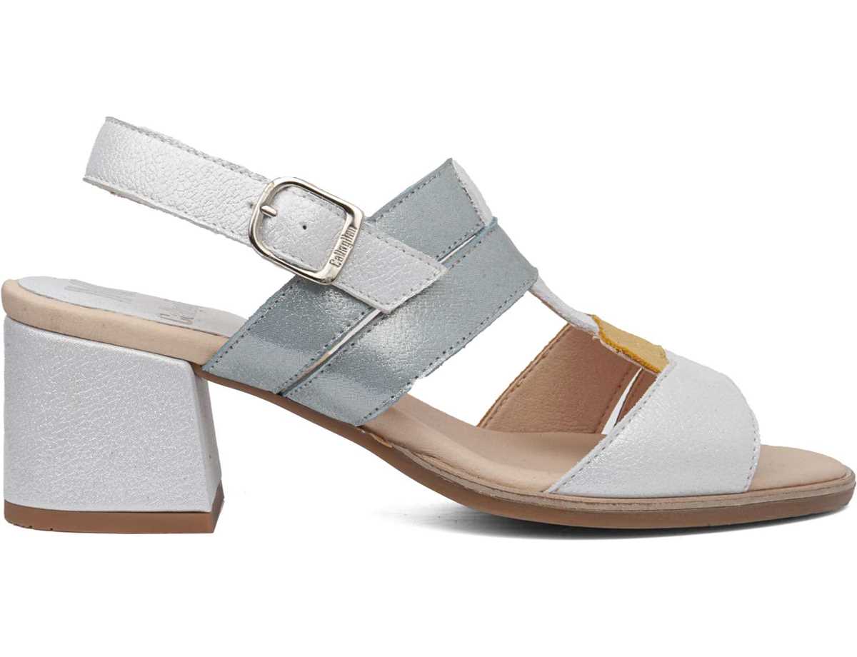 Callaghan 29211 Kibow Hakken Sandalen Dames Wit Geel Groen | GKV2197AR