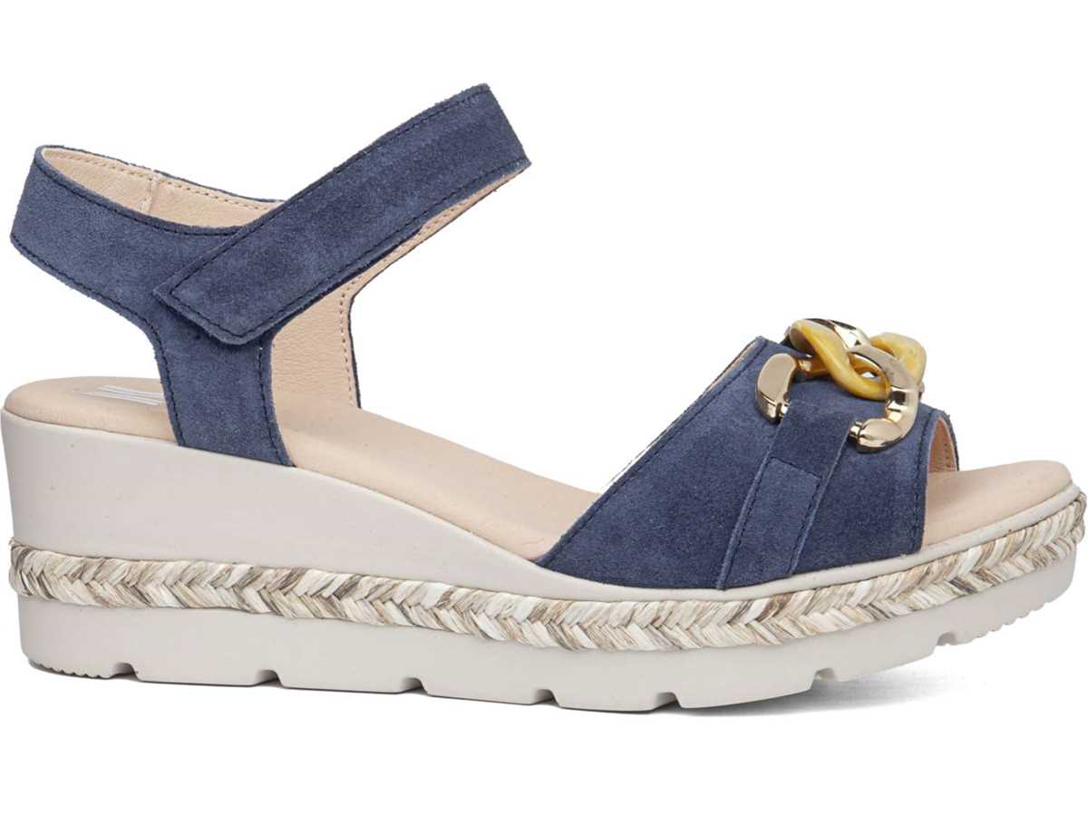 Callaghan 29807 Mara Sleehak Sandalen Dames Blauw | QOB6374UM