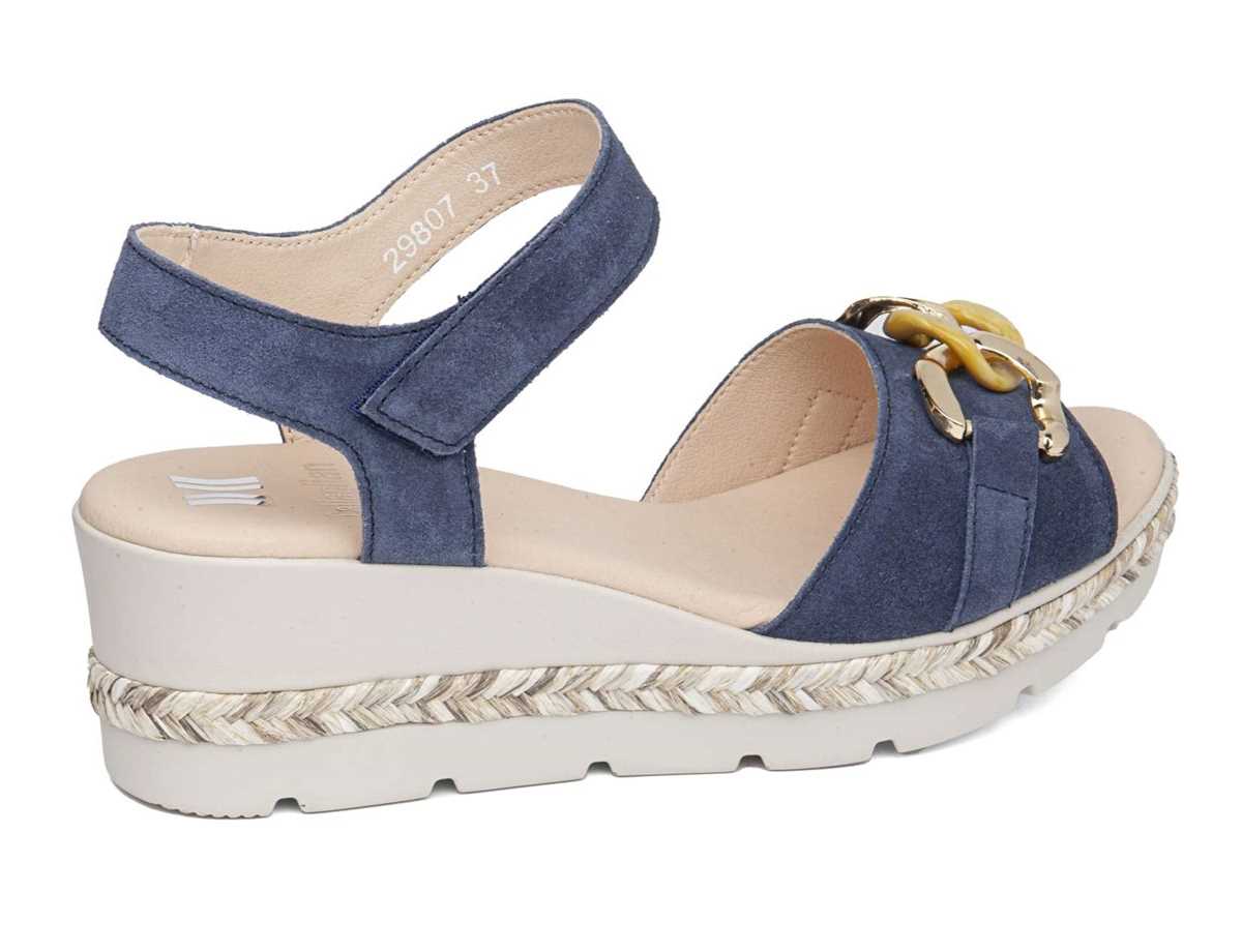 Callaghan 29807 Mara Sleehak Sandalen Dames Blauw | QOB6374UM