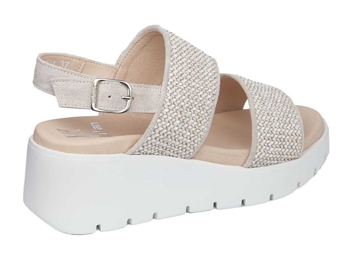 Callaghan 32001 Bera Sleehak Sandalen Dames Bruin Wit | EYP335RB