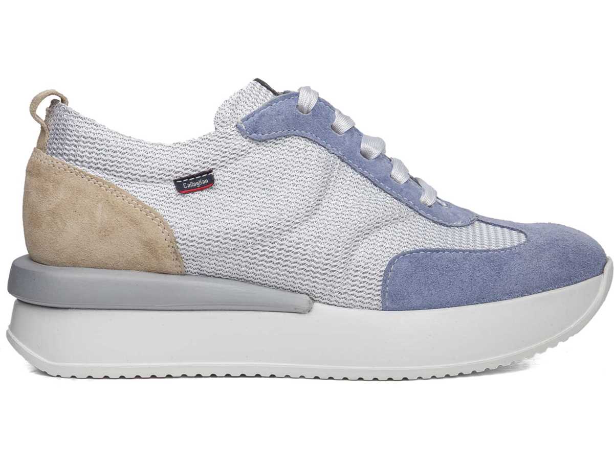 Callaghan 51200 Dina Sneakers Dames Blauw Wit Beige | OVM9878DD