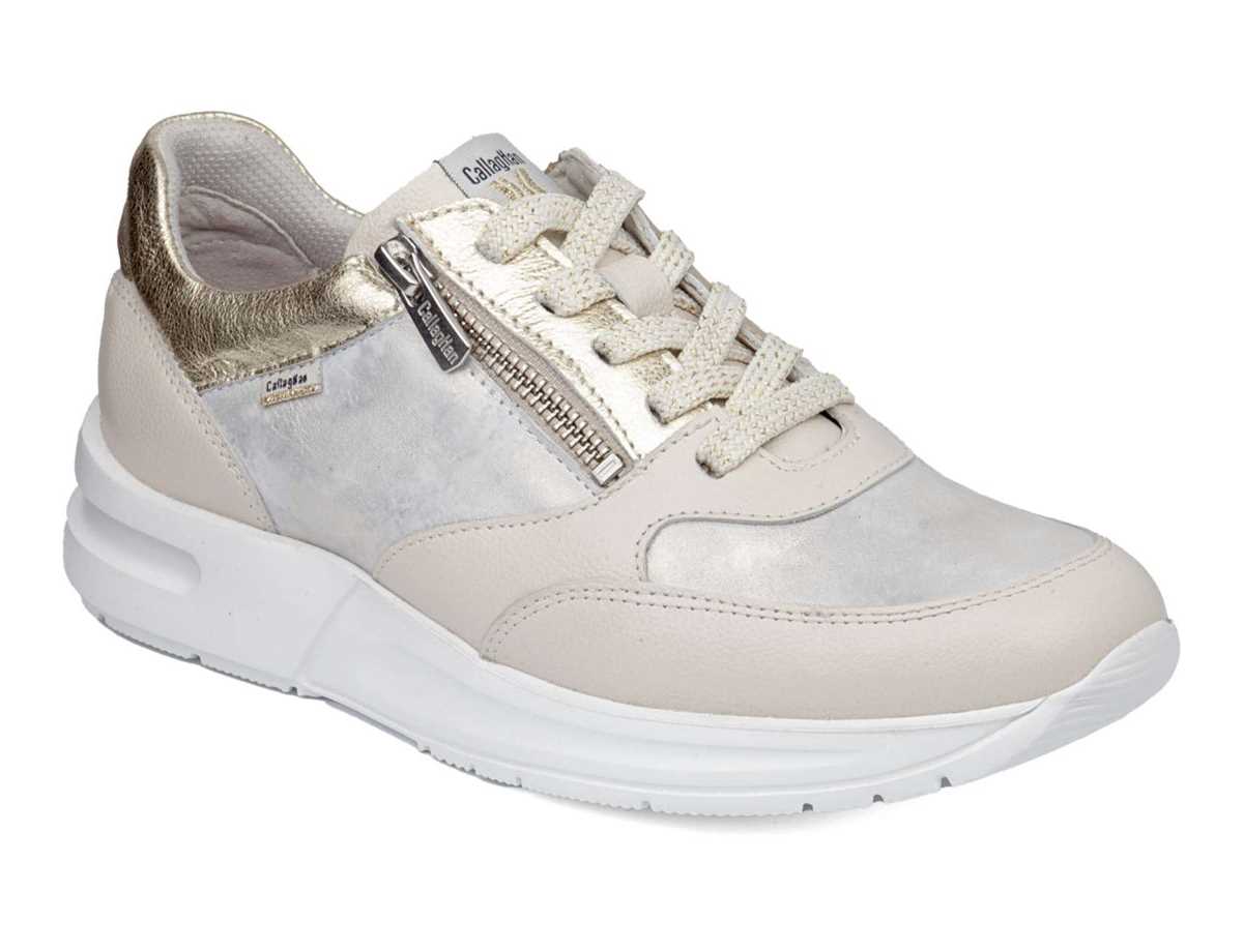 Callaghan 92121 Dorcas S.I.L Sneakers Dames Wit Beige Goud | EVJ5972EP